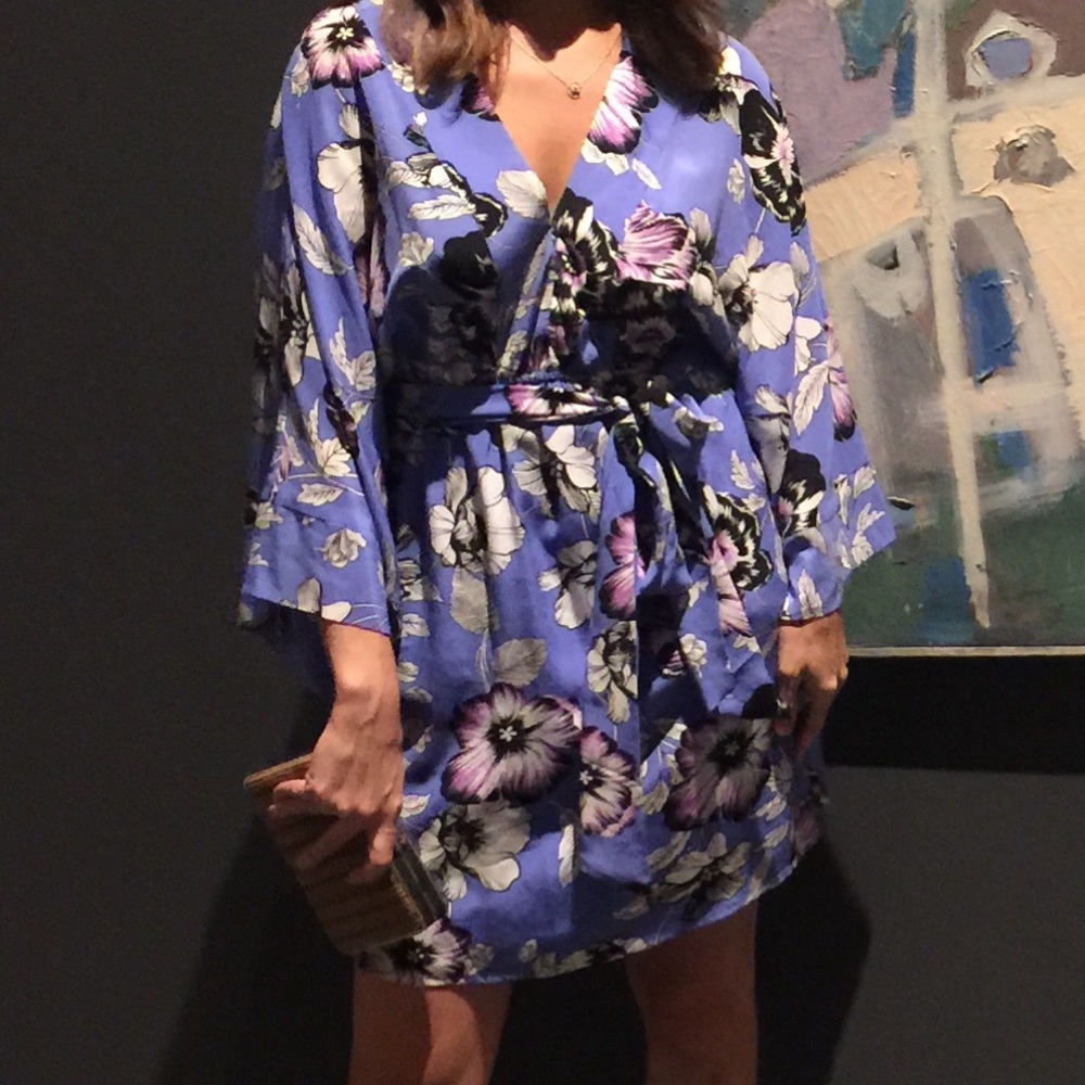 Yumi Kim Silk Kimono Sleeve Dress